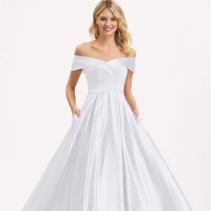 Off Shoulder Wedding Dress